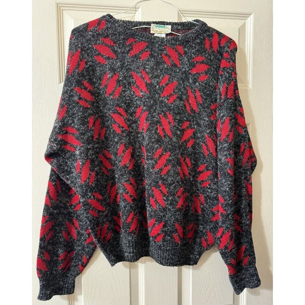 Rare Vintage VAPORE Moda Knit Sweater 90s Acrylic Made Italy Men Size M Lg Vapor